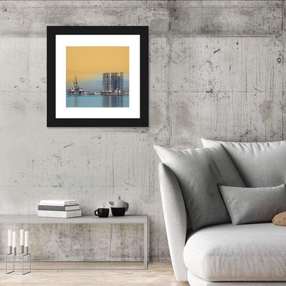Baku Oil Rigs at Dusk Wall Art