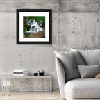 Moss Covered Rocky Waterfall Wall Art
