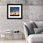 Sunset Golfer Silhouette Wall Art