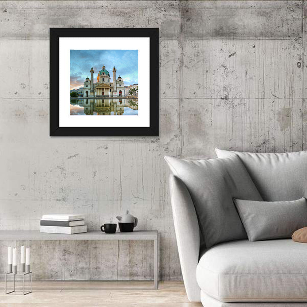 Karlskirche at Golden Hour Wall Art