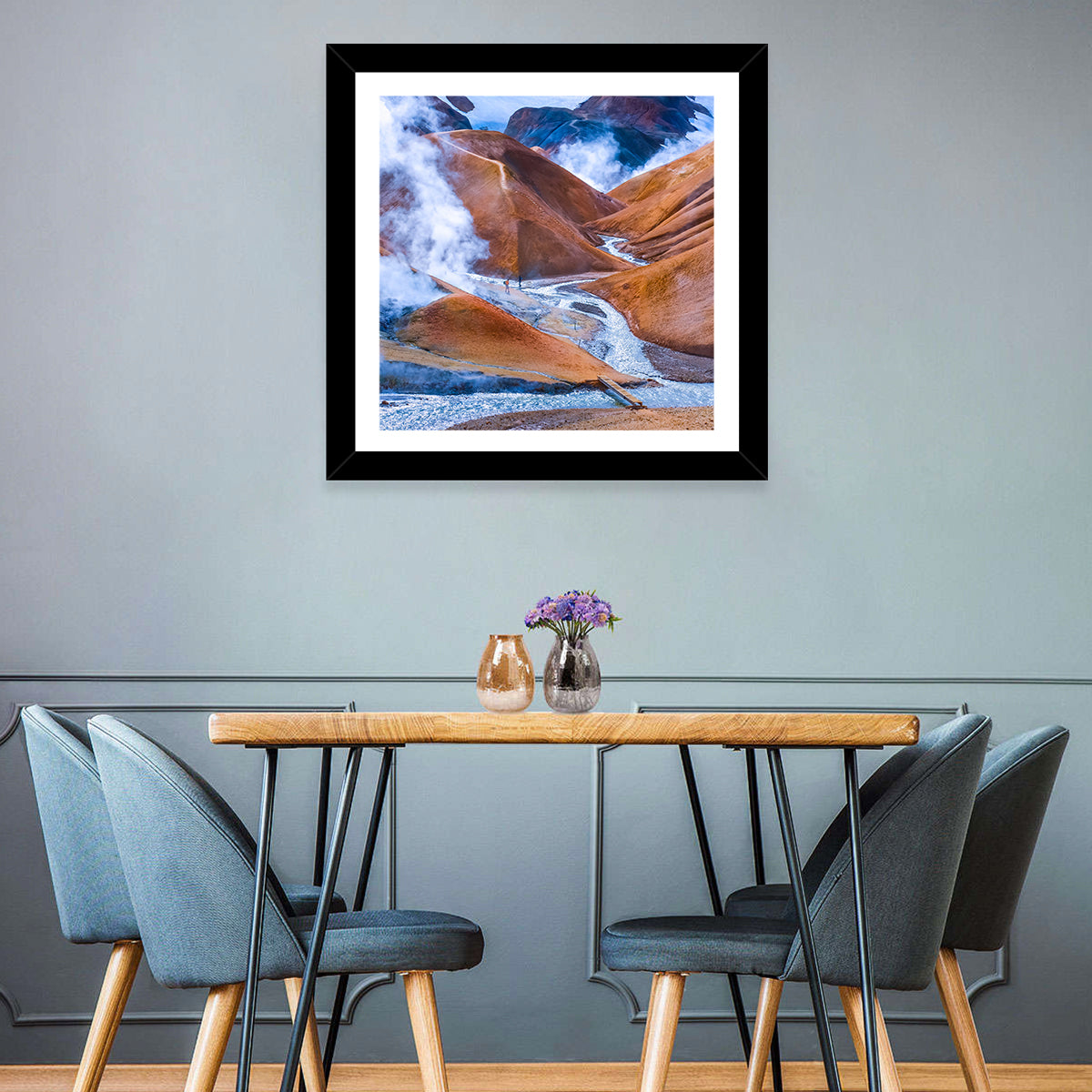 Geothermal Valley with Footbridge Wall Art