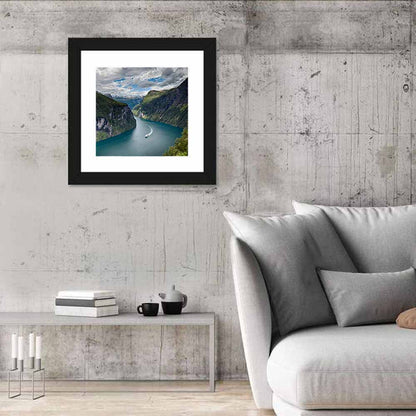 Geirangerfjord Boat Wake Wall Art