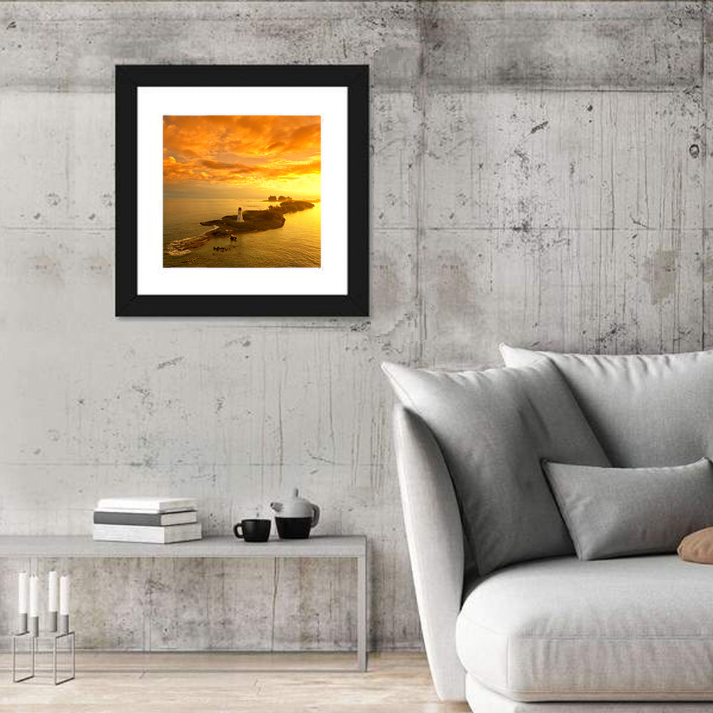 Nassau Lighthouse at Golden Hour Wall Art