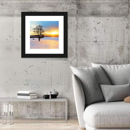 Snowy Winter Sunrise Wall Art