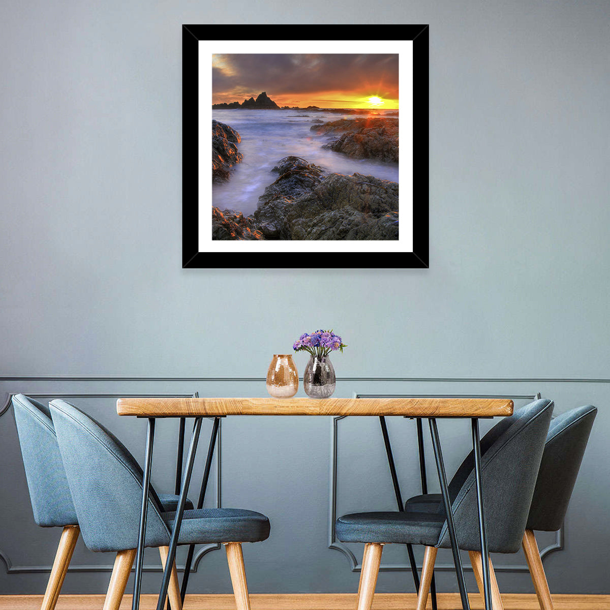 Tramore Rocky Coast Sunset Wall Art