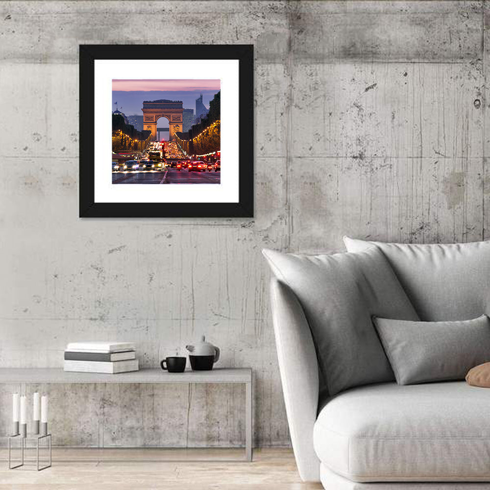 Arc De Triomphe at Twilight Wall Art