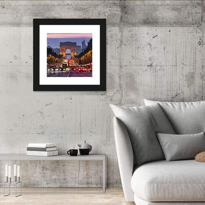 Arc De Triomphe at Twilight Wall Art