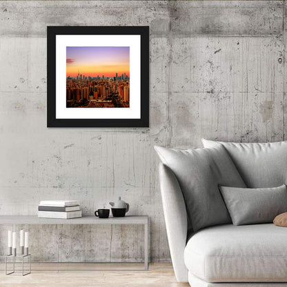 Kuwait City Skyline at Dusk Wall Art
