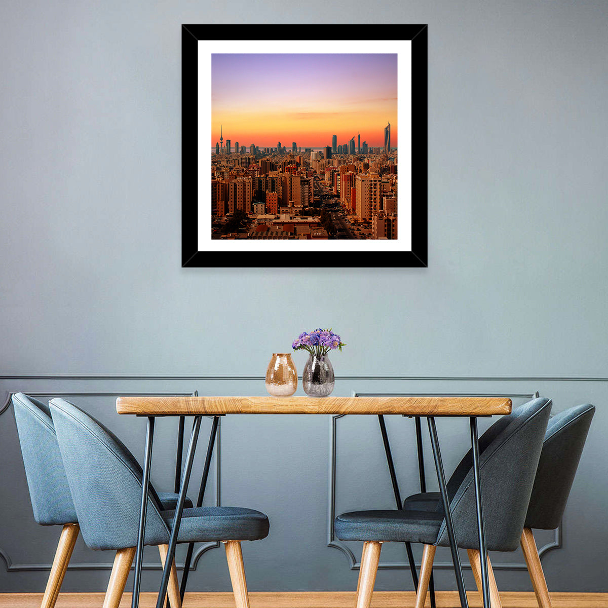 Kuwait City Skyline at Dusk Wall Art