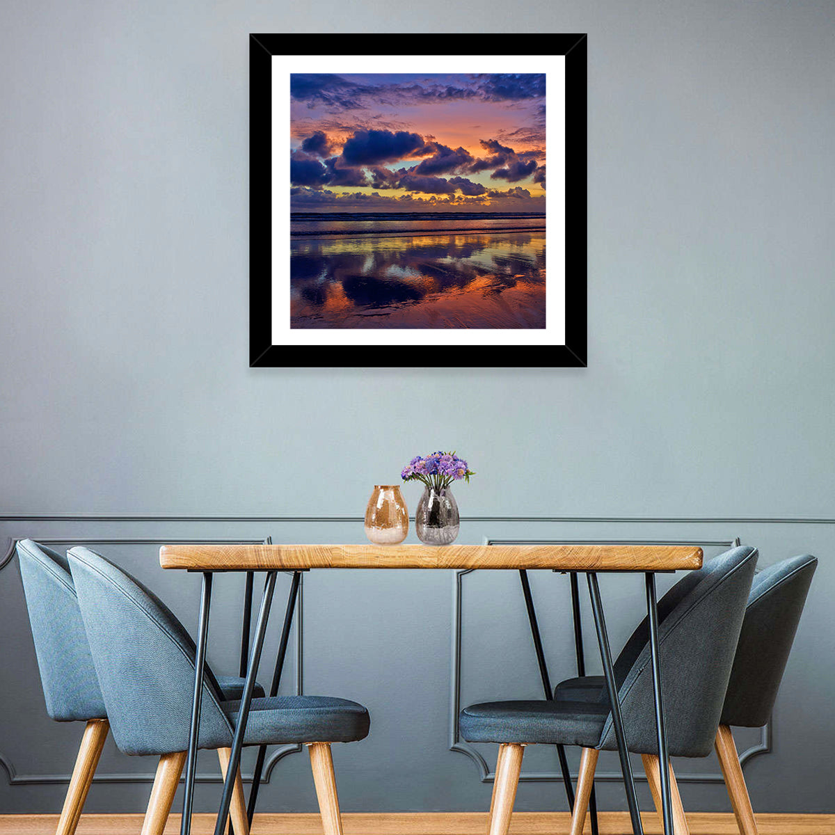 Dusk Beach Reflections Wall Art