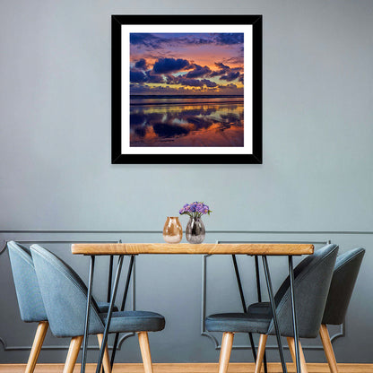 Dusk Beach Reflections Wall Art