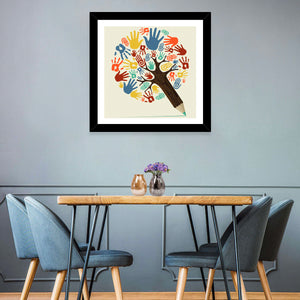 Coloring Tree Concept Wall Art