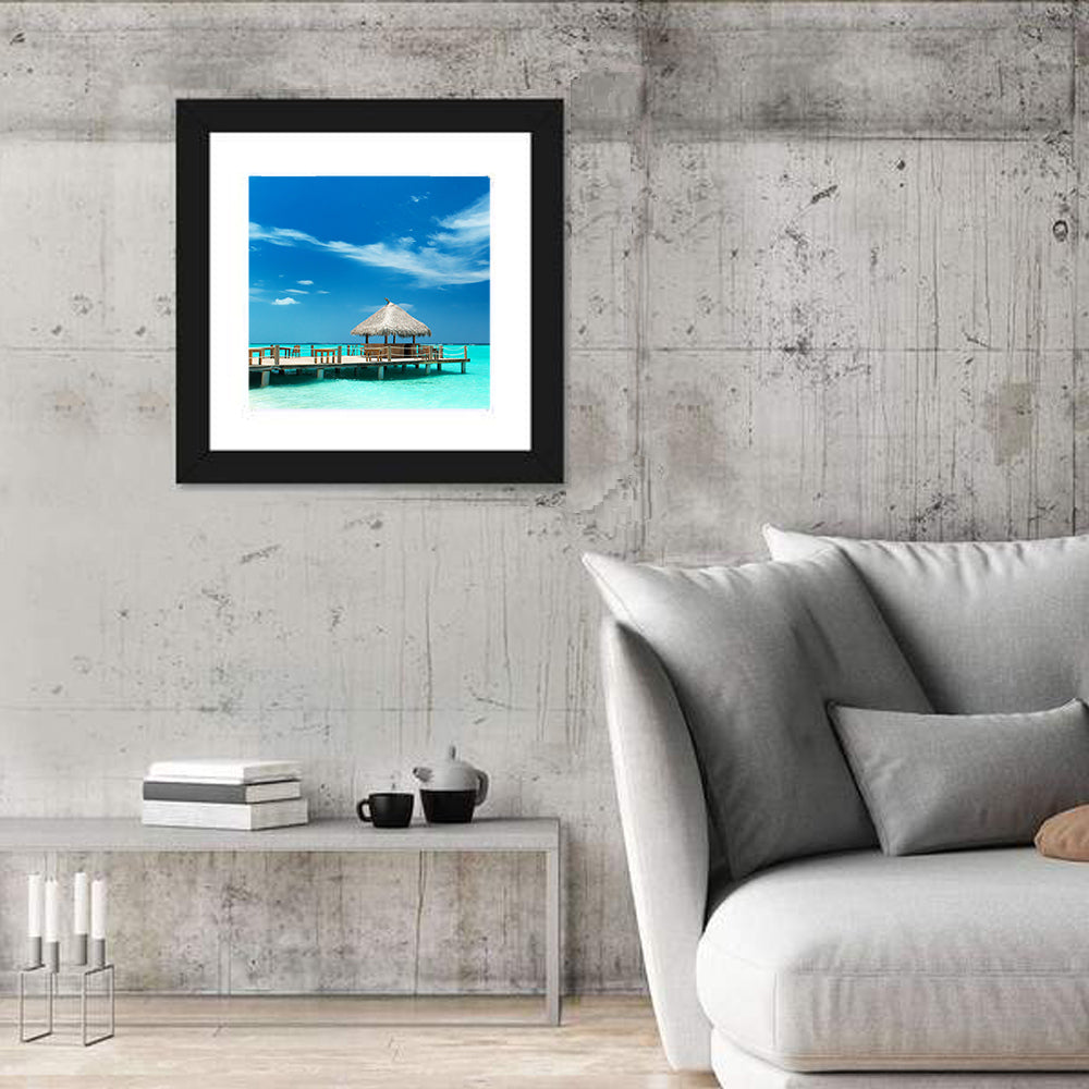 Thatched Beach Bar Pier Wall Art