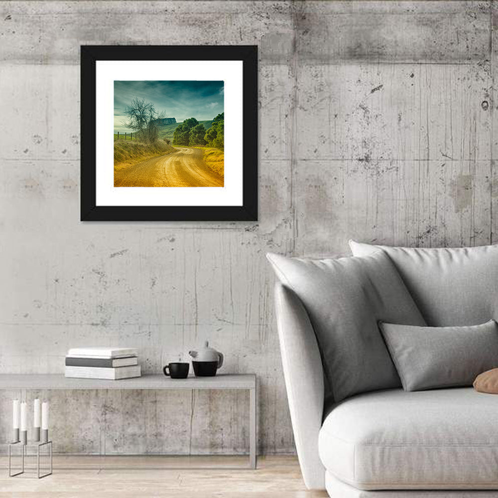 Golden Country Road Wall Art