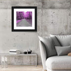 Magenta Autumn Forest Road Wall Art