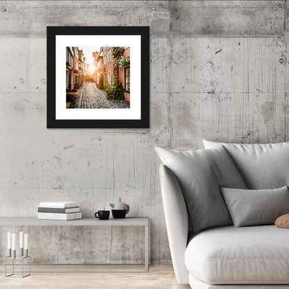 Schnoorviertel Cobblestone Lane Wall Art