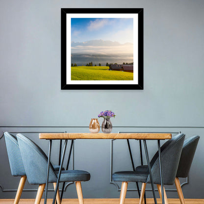 Sunlit Mountain Clouds Wall Art