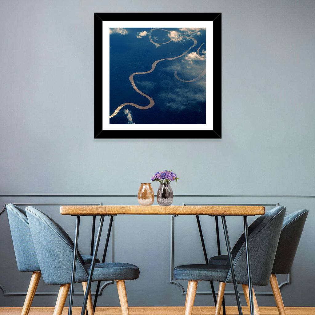 Sunlit Meander of the Amazon River Wall Art