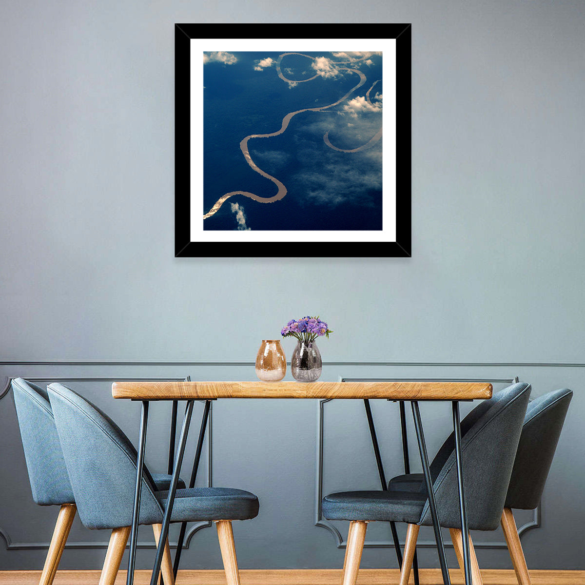 Sunlit Meander of the Amazon River Wall Art