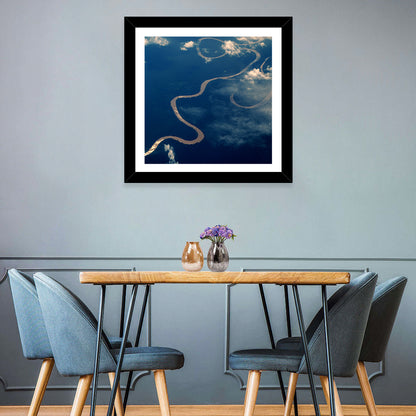 Sunlit Meander of the Amazon River Wall Art