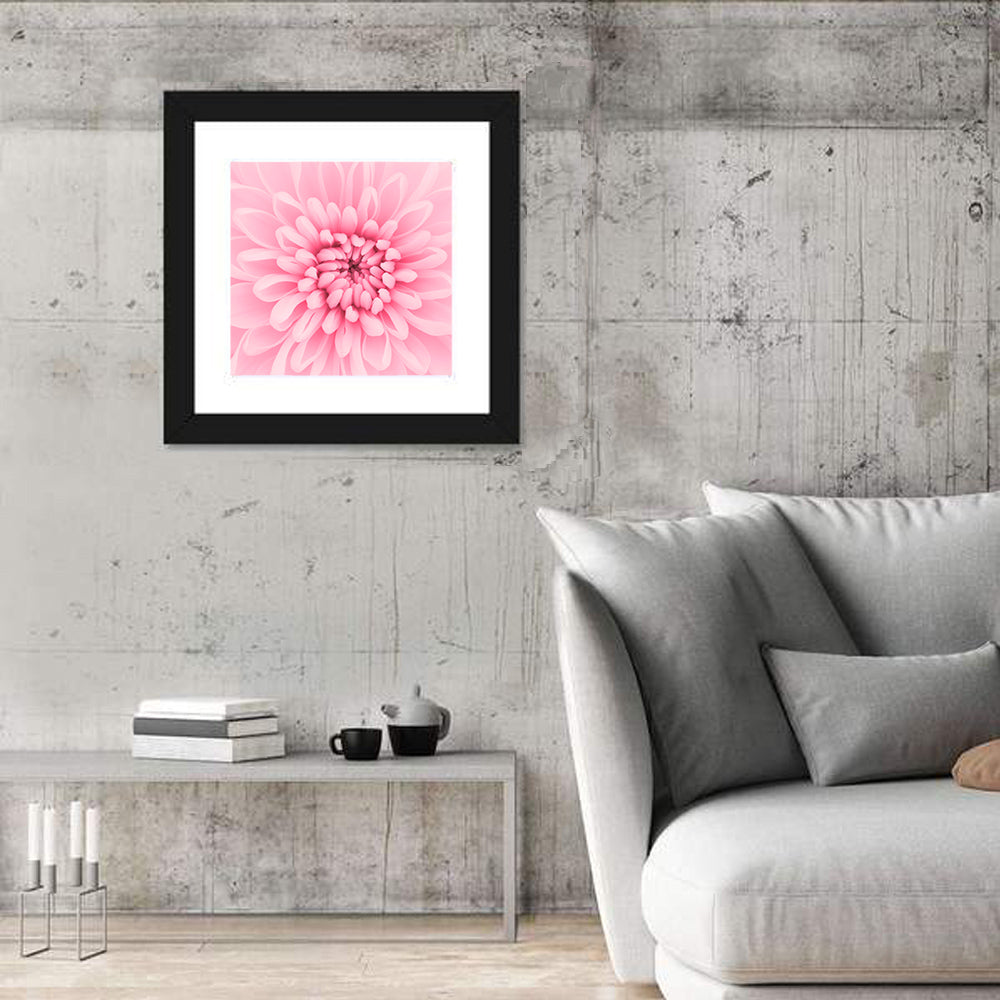 Pink Chrysanthemum Close-up Wall Art