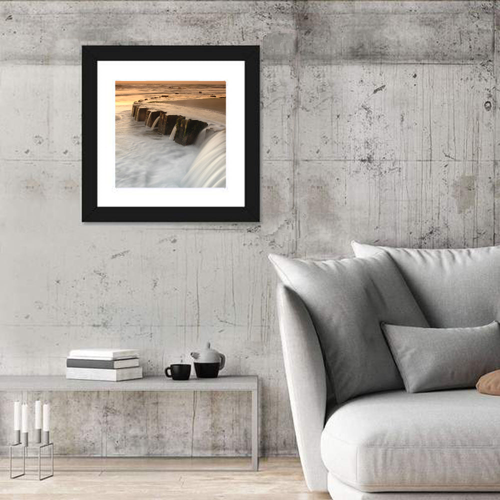 Breakwater at Golden Hour Wall Art