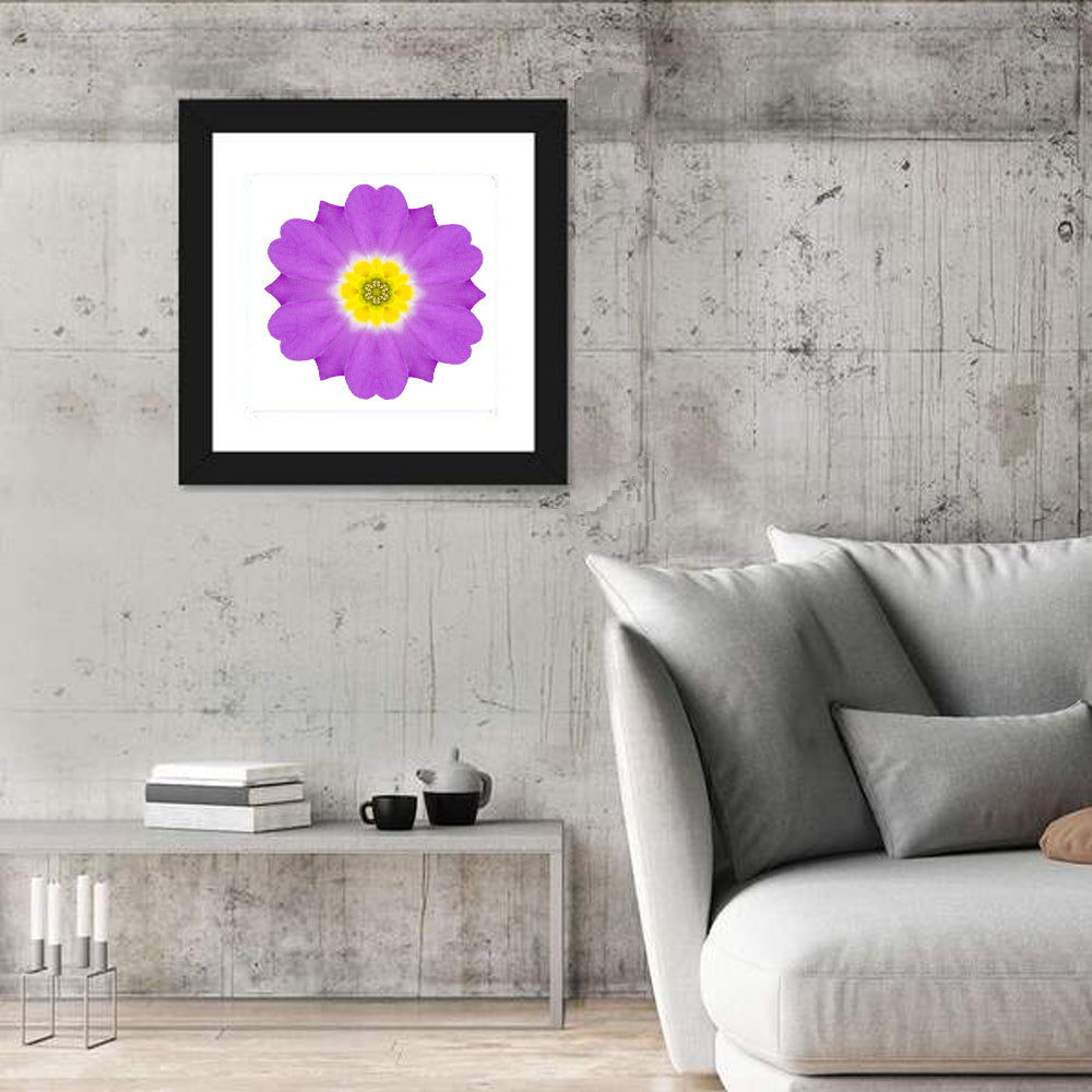 Kaleidoscopic Primrose Flower Wall Art