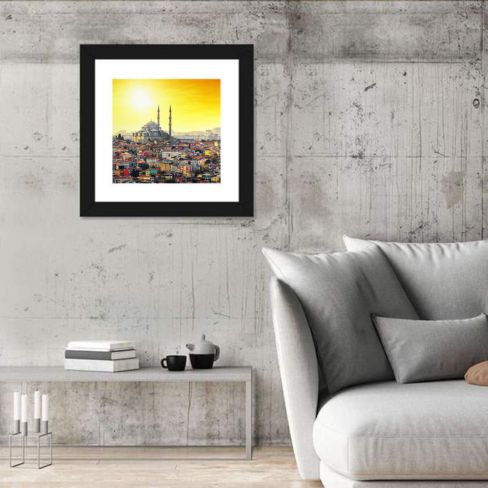 Fatih Mosque at Sunset Wall Art