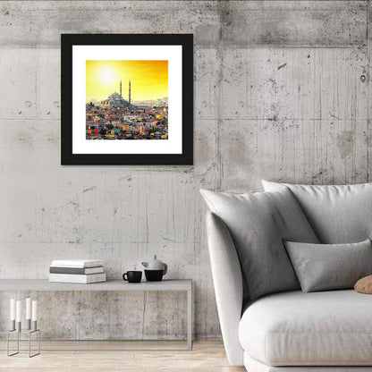 Fatih Mosque at Sunset Wall Art