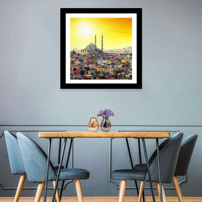 Fatih Mosque at Sunset Wall Art