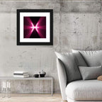 Magenta Pisces Symbol Wall Art