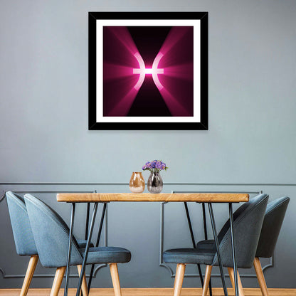 Magenta Pisces Symbol Wall Art