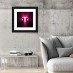 Radiant Aries Zodiac Emblem Wall Art