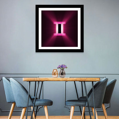 Radiant Gemini Symbol Wall Art