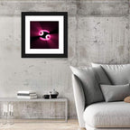 Glowing Pink Cancer Symbol Wall Art
