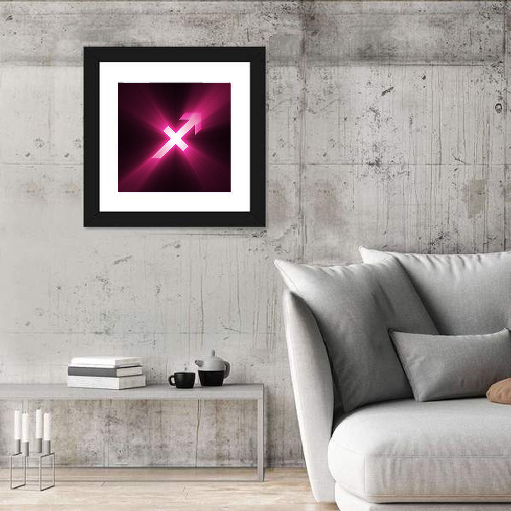 Cosmic Sagittarius Symbol Wall Art