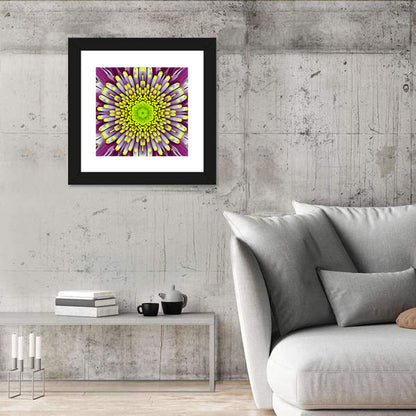 Mandala Chrysanthemum Macro Wall Art