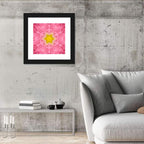 Pink Chrysanthemum Mandala Bloom Wall Art