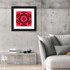 Kaleidoscopic Rose Petal Mandala Wall Art