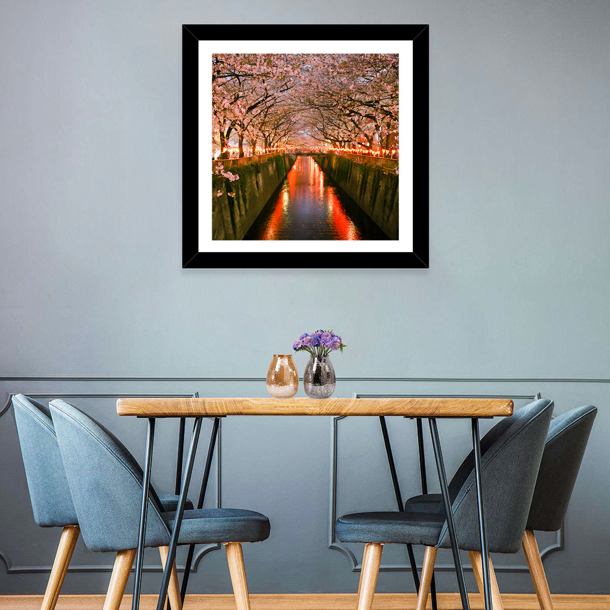 Meguro River Cherry Blossoms Wall Art