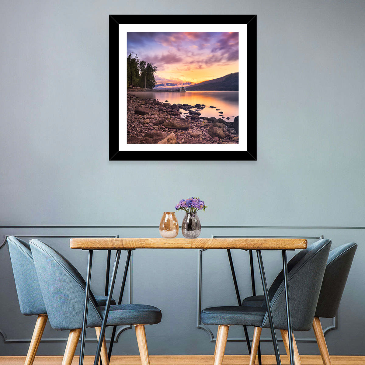 Lake Mcdonald Sunset Reflection Wall Art