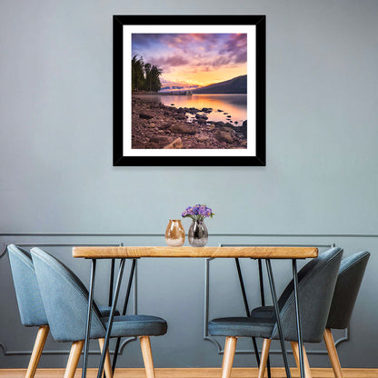 Lake Mcdonald Sunset Reflection Wall Art