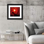 Giraffe Silhouette at Sunset Wall Art