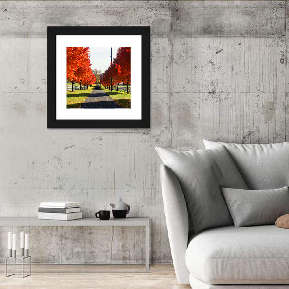 Frederick Farm Road Wall Art in a room, square