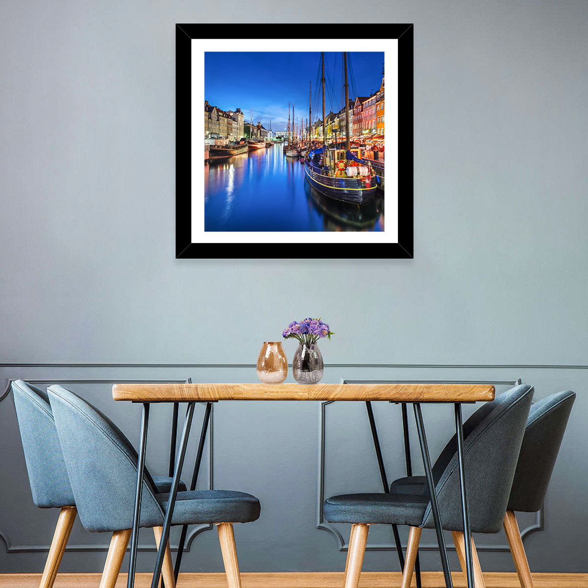 Nyhavn Canal at Dusk Wall Art