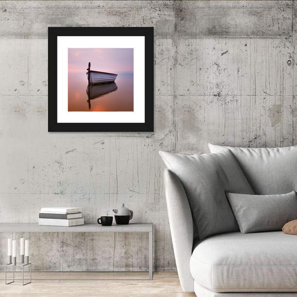 Pastel Boat Reflection Wall Art