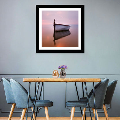 Pastel Boat Reflection Wall Art