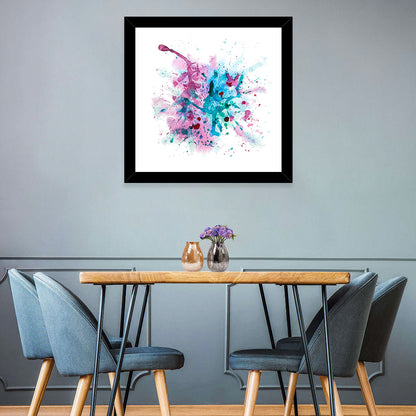 Magenta and Turquoise Splash Wall Art