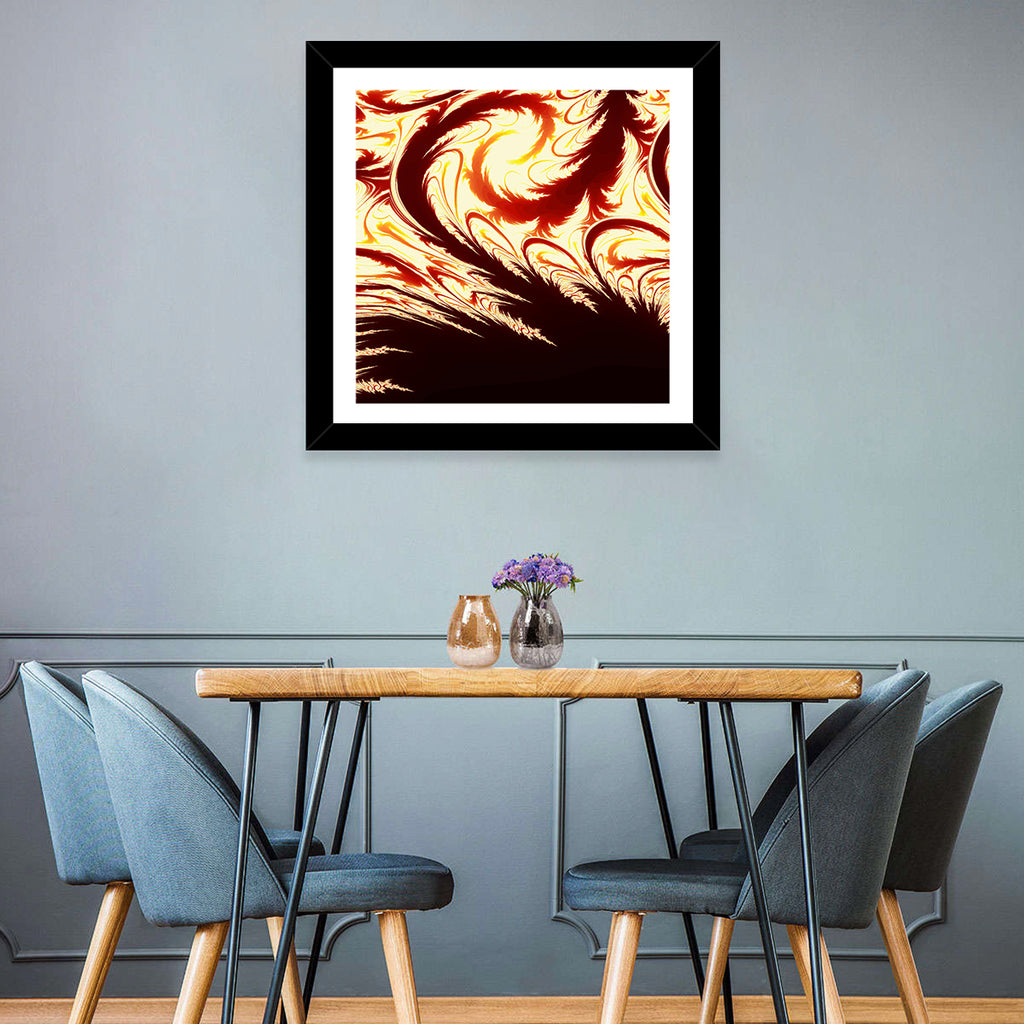Flying Feathers in Flame Wall Art