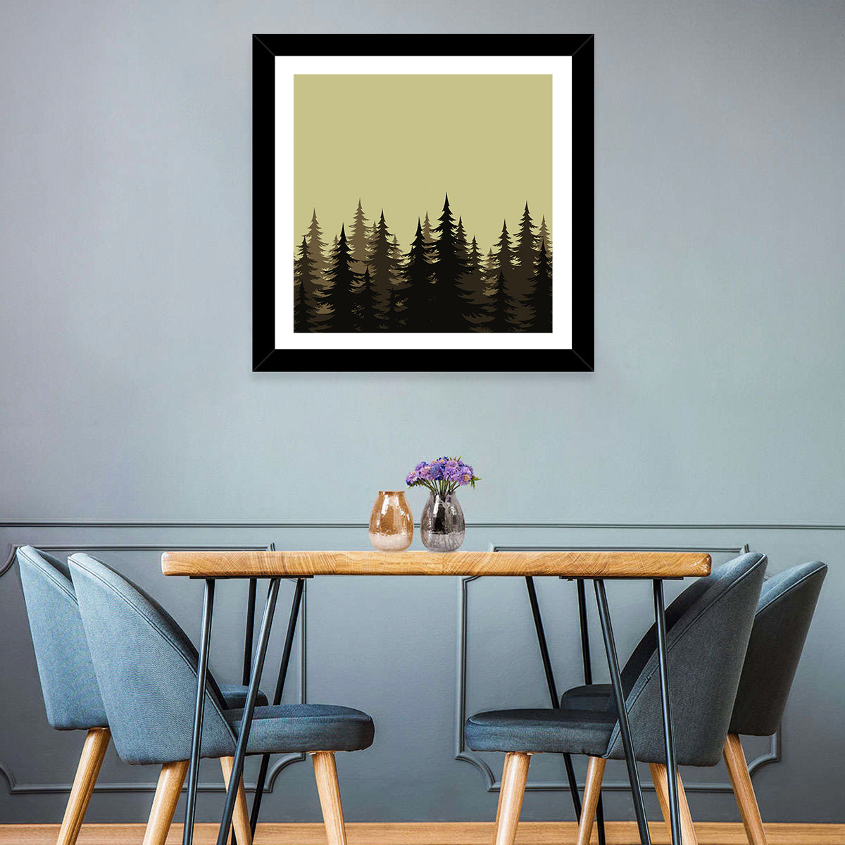 Fir Tree Silhouettes Wall Art